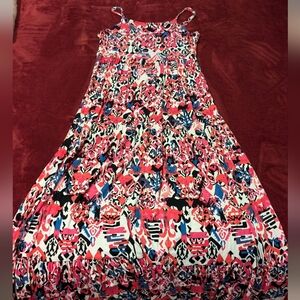 George Pink and Blue Patterned Dress